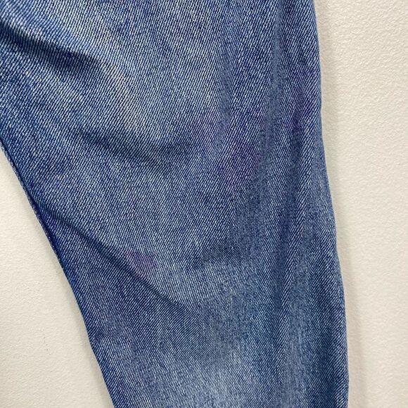 LEVIS 505 - Vtg 70s-80s Made In USA Orange Tab Distressed Blue Jeans - Picture 8 of 10